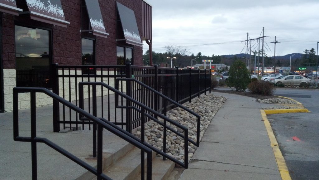 Restaurant fence hand rail