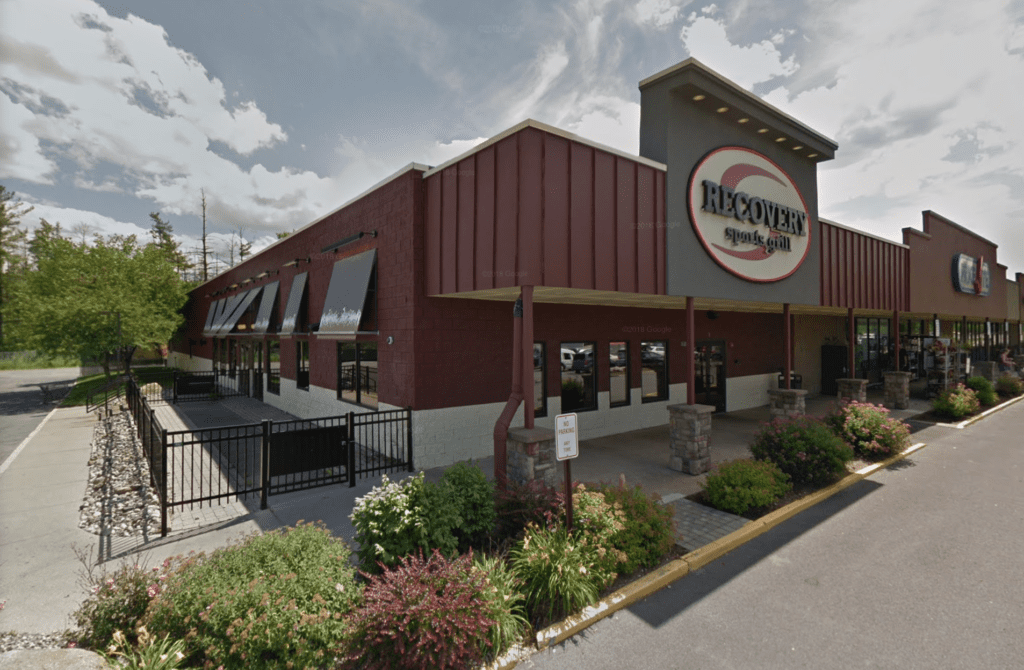 Outdoor restaurant patio fence.